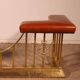 early 19th century fender club fireplace bench in brass and c