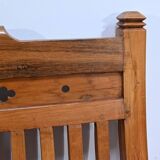 Old colonial varangue bench in teak – mid 20th century