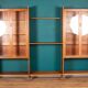 Retro Teak 1960s Mid Century Three Bay Ladder Shelving System
