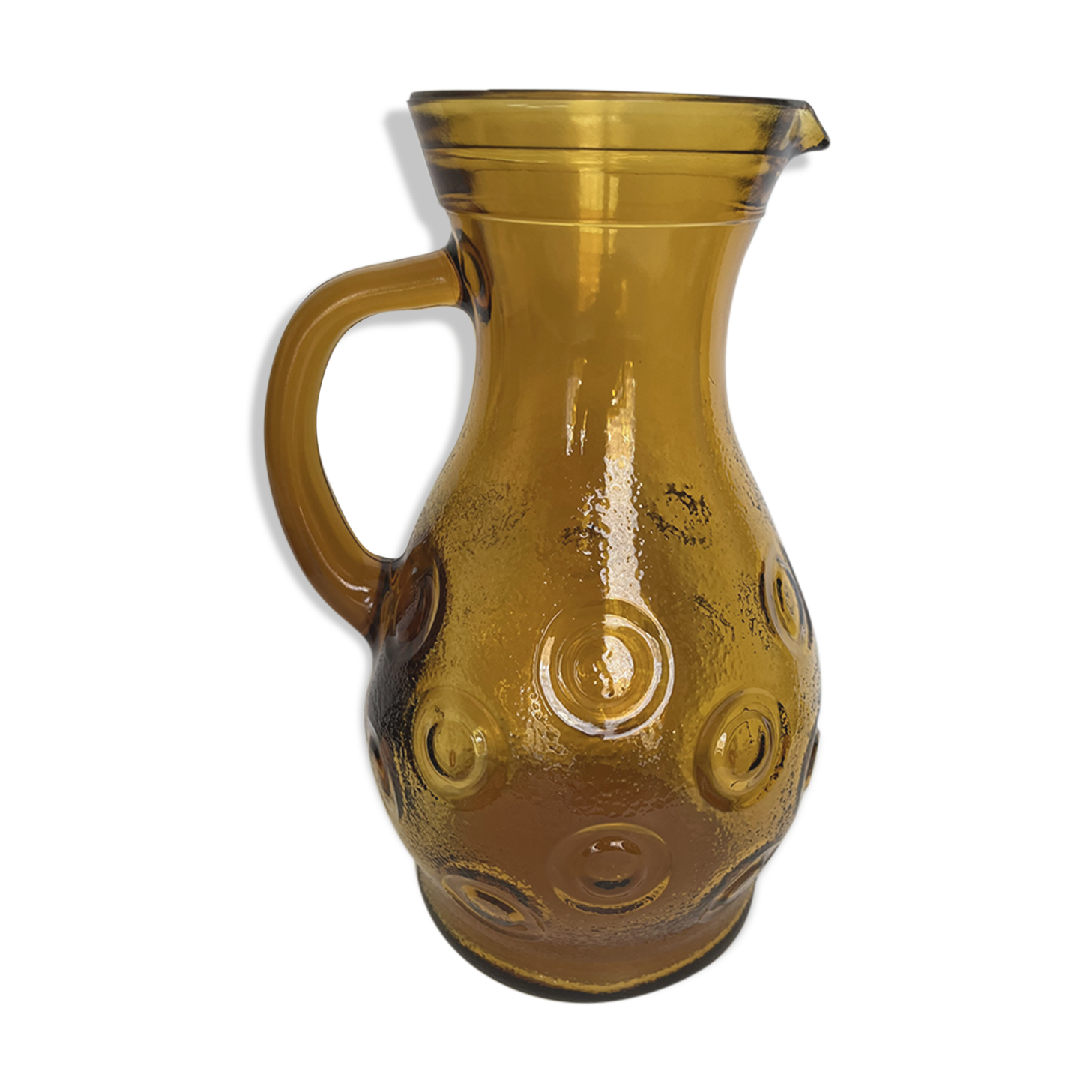 Smoked glass pitcher