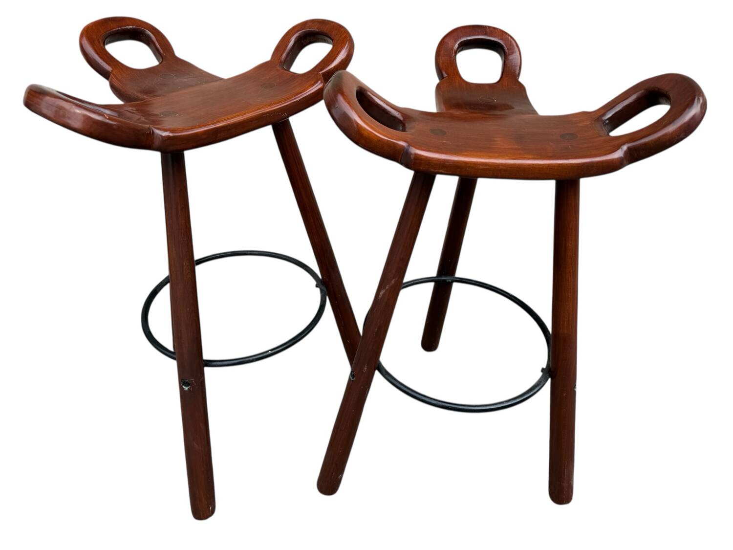Tabourets de Bar Brutalistes, Marbella par Sergio Rodrigues,Espagne, 1