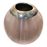 Antique Victorian Glass and Silver Matchpot 1897