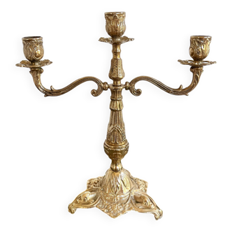 3-light gold candlestick