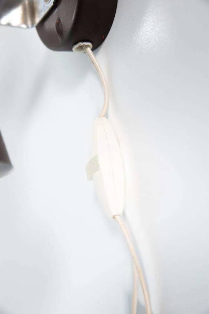 Vintage 1960s design wall/ceiling light, space age chrome.