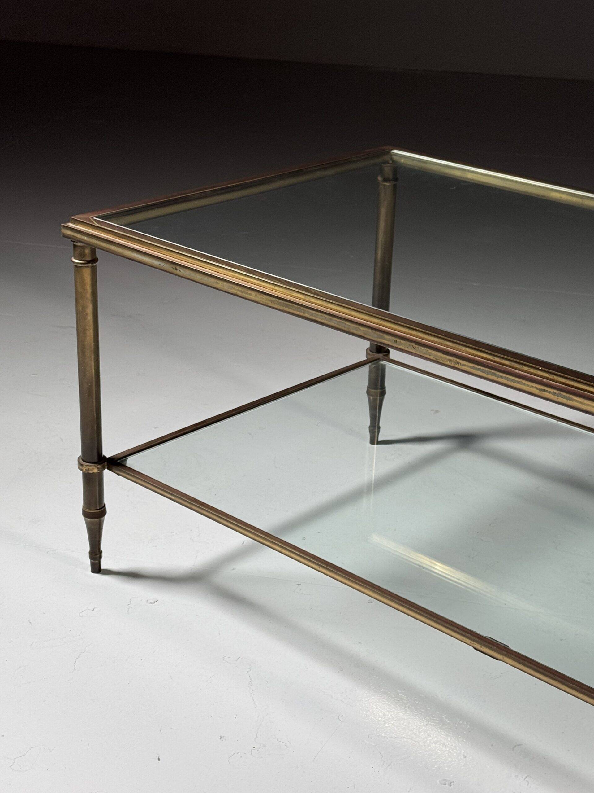 Mid-century glass coffee table