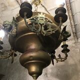 Brass chandelier with angels