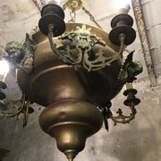 Brass chandelier with angels