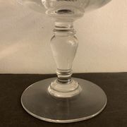 6 coupes à champagne anciennes en cristallin soufflé