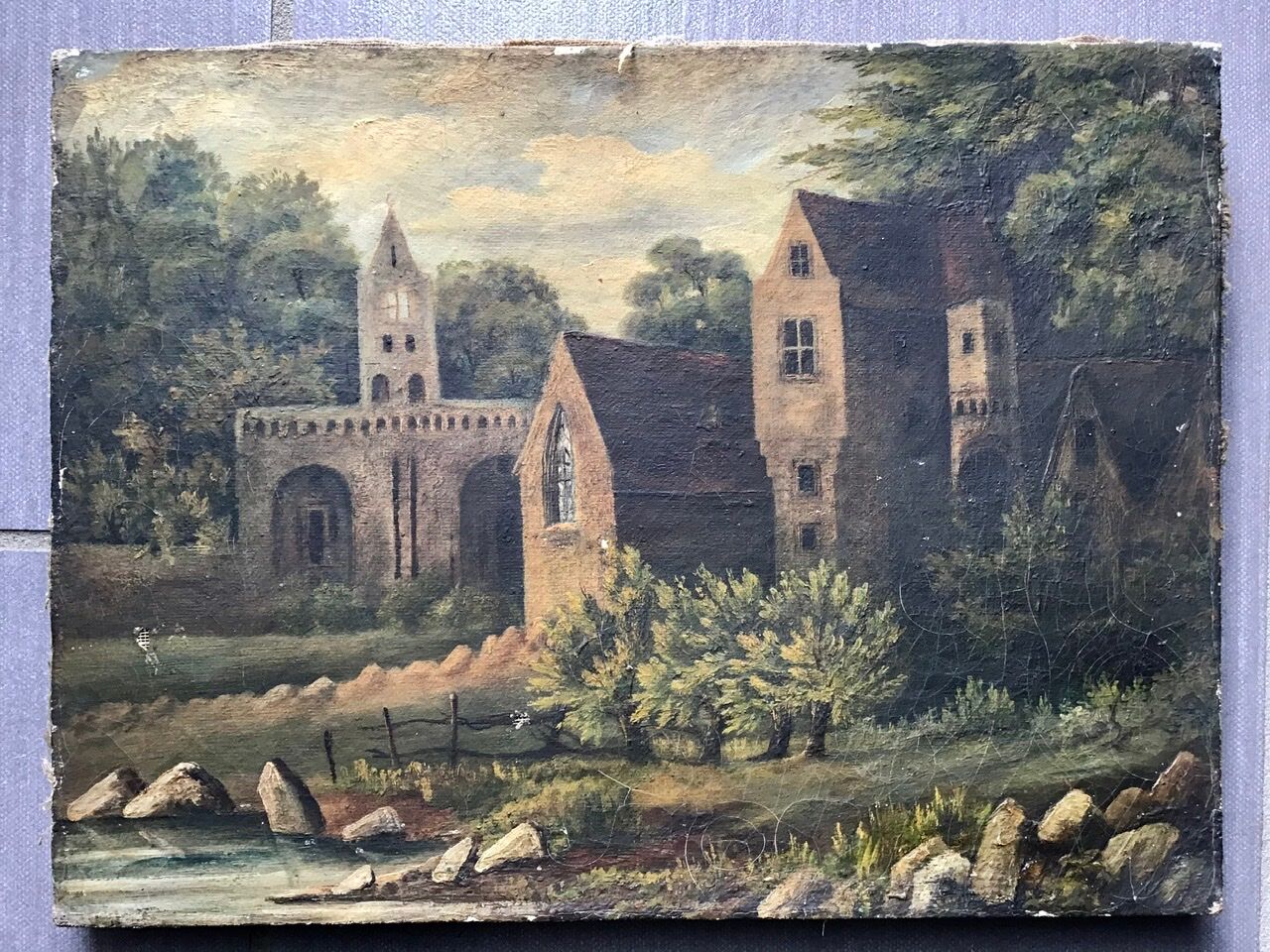 Landscape, oil on canvas, 19th Century