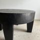 Coffee table en bois massif monoxyle noir