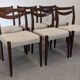 Set of 6 Scandinavian style teak chairs, France circa 1970.