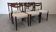 Set of 6 Scandinavian style teak chairs, France circa 1970.