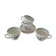 4 Old Cups & Saucers ALFRED MEAKIN England – Hedgerow