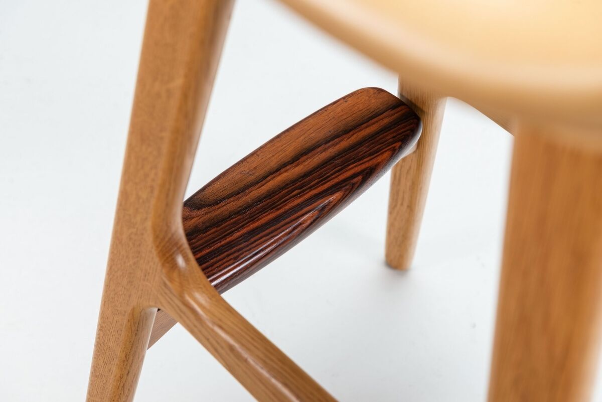 Erik Buch set of four “OD61” bar stools Oddense Mobler Denmark 1965