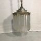Old brass hanging cylindrical vintage glass pampilles