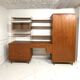 Meuble combinant espace bureau, armoire et étagères