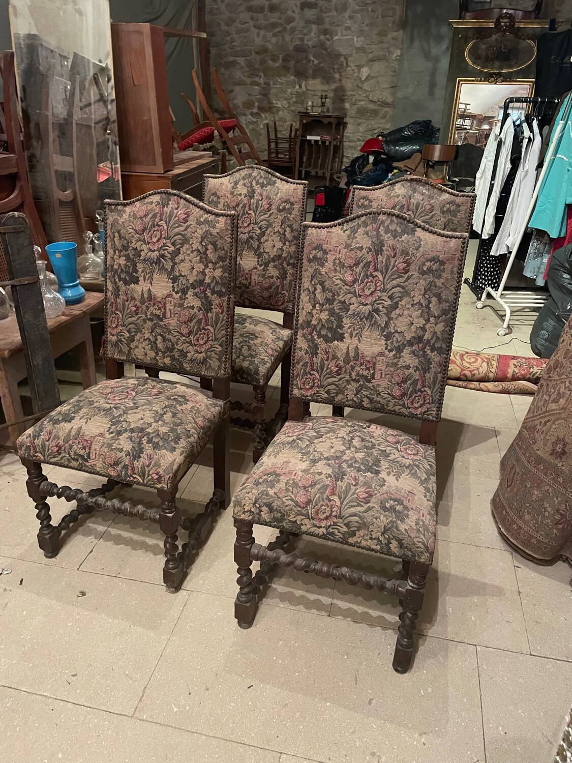 Lot of 4 late 19th century chairs
