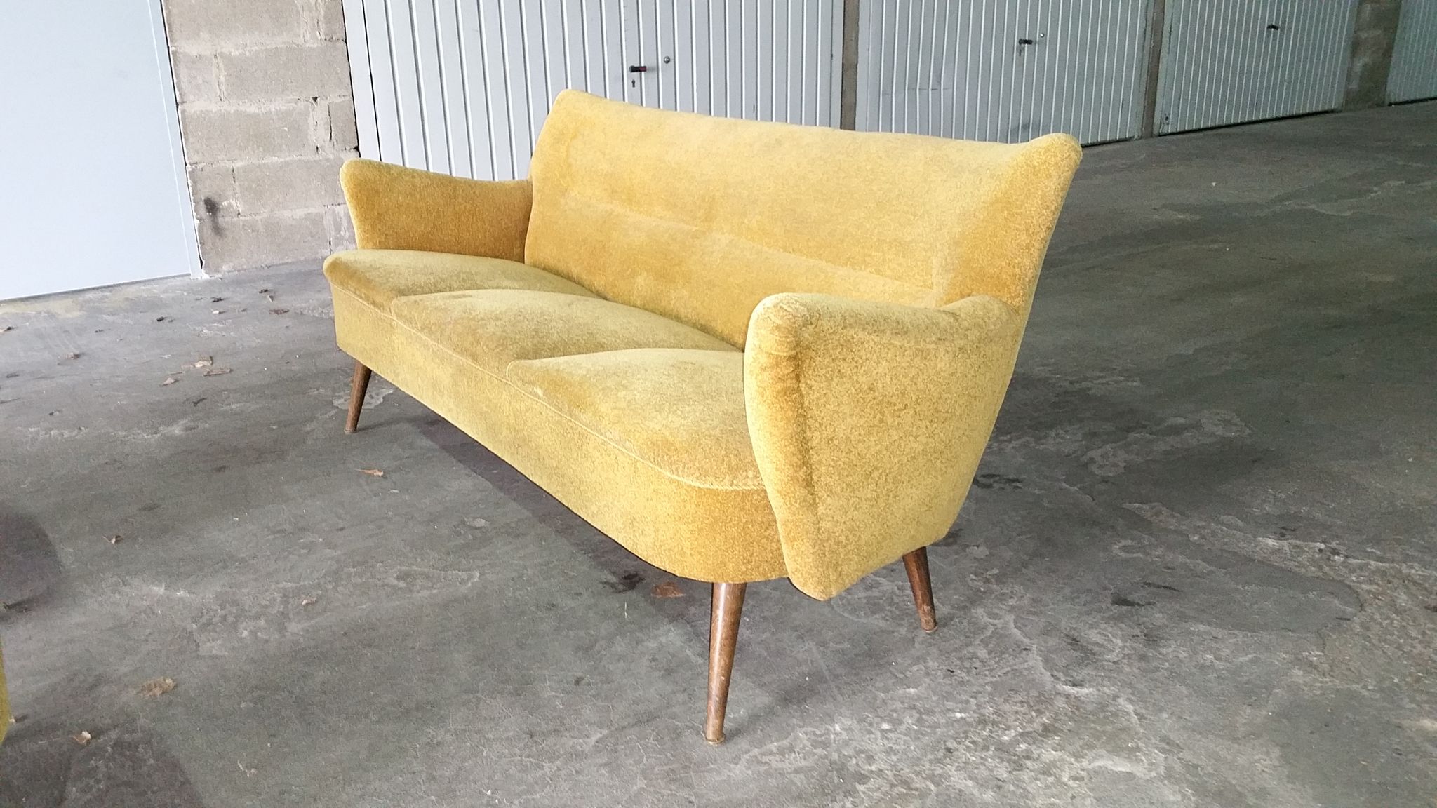 Set of lounge couch sofa 2 chairs 50s vintage