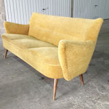 Set of lounge couch sofa 2 chairs 50s vintage
