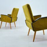 Midcentury Leather Armchairs Designed by Miroslav Navrátil, 1970s