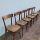 Series of 6 vintage restaurant bistro chairs - 1950s