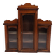 Wall-hung display cabinet - Hand-polished mahogany - 1890s