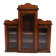Wall-hung display cabinet - Hand-polished mahogany - 1890s
