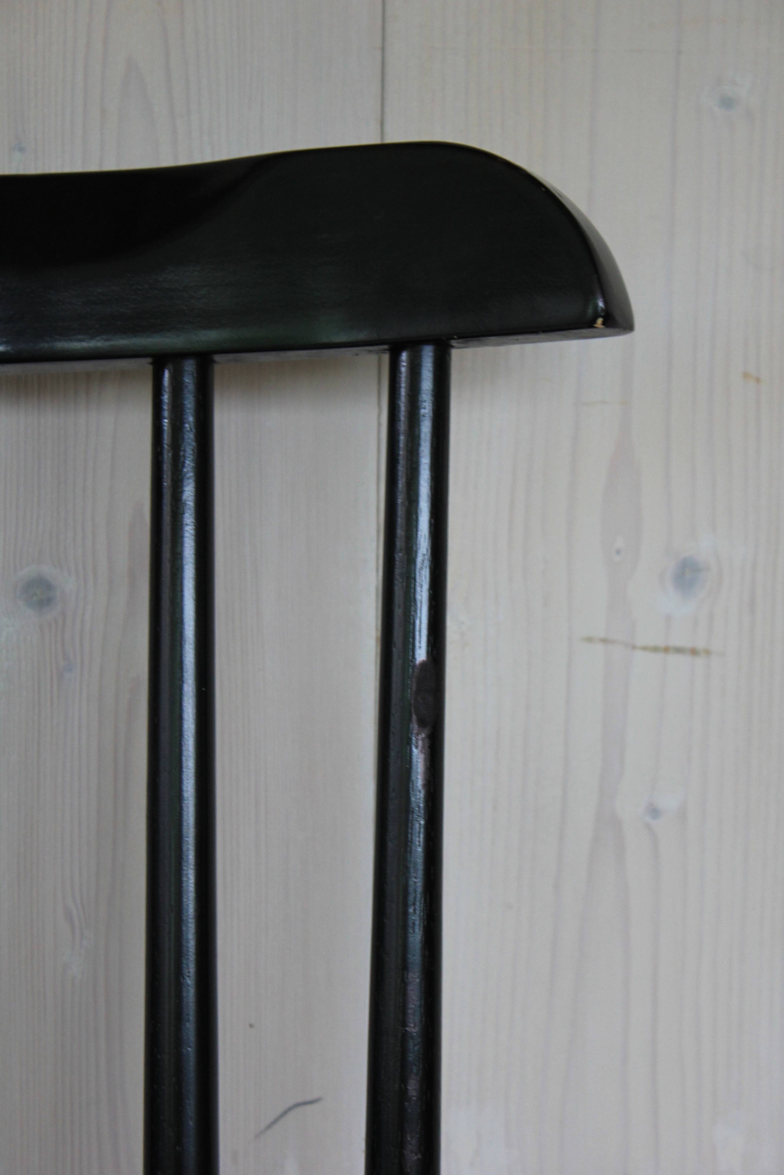 Black wooden bistro chairs