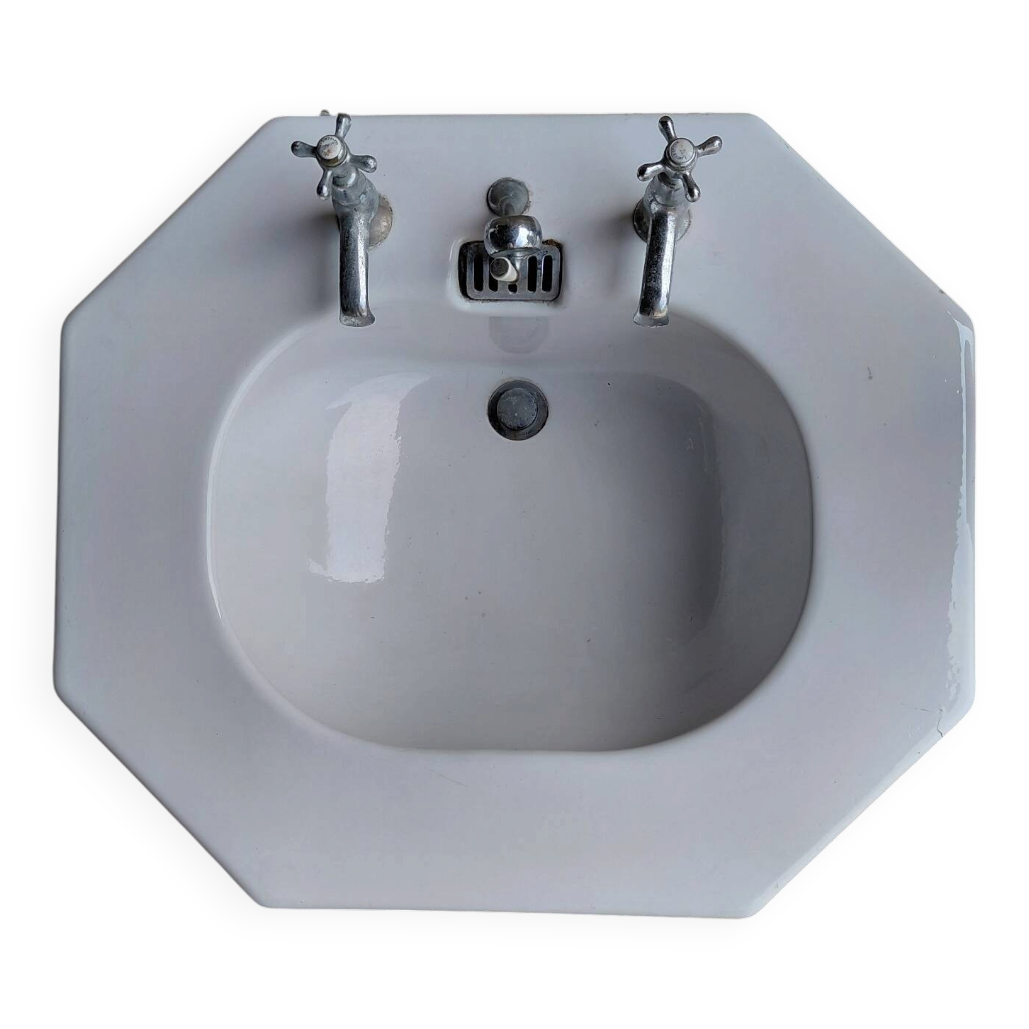 Enamelled white washbasin 1930