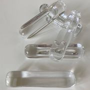 Set of five knife rests signed in crystal by the Daum Nancy house, 1960.