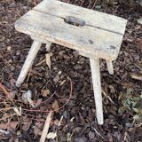 Very old rustic farmhouse stool