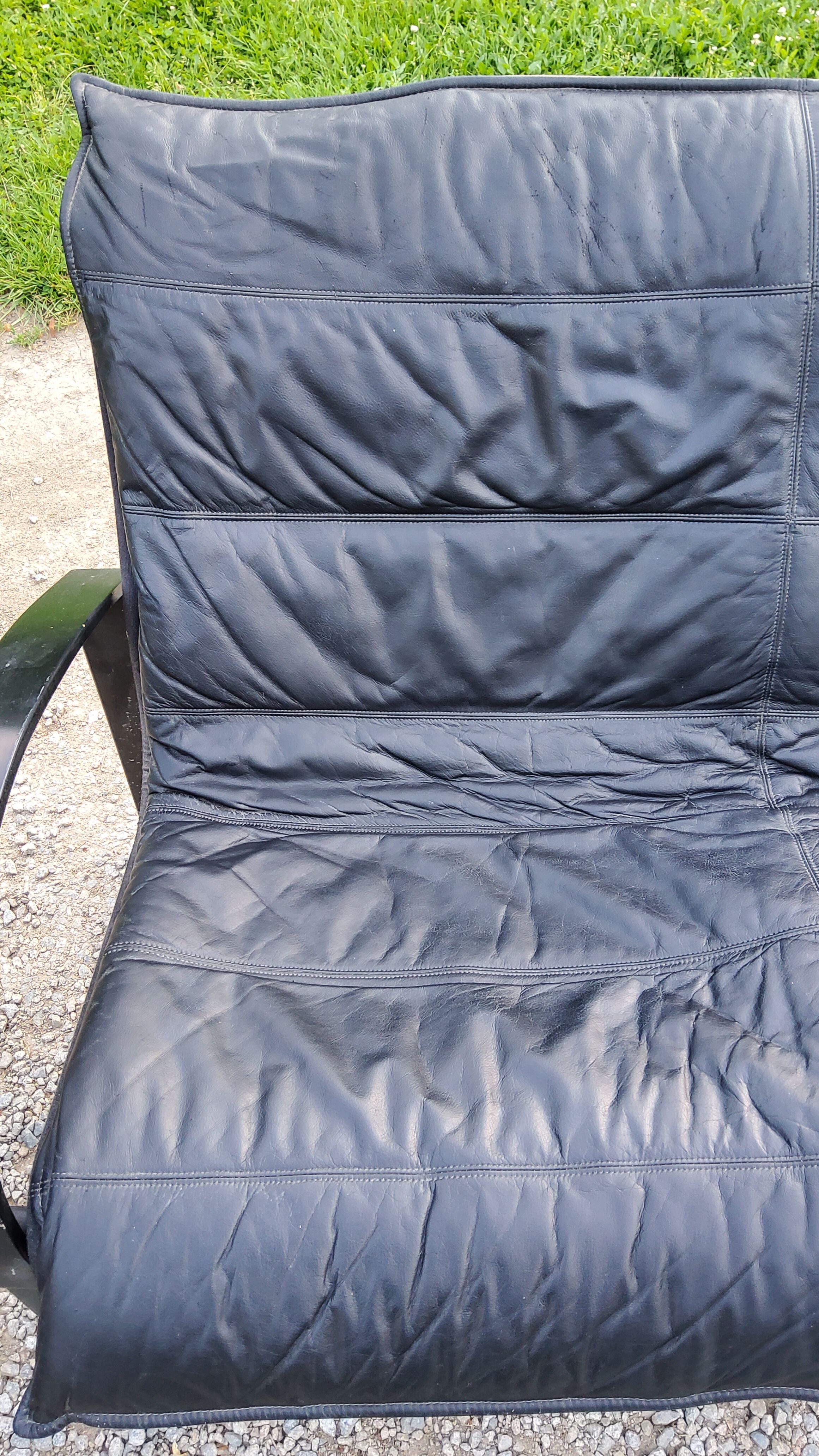 Pair of Scandinavian leather sofas from Tord Björklund