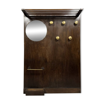 D'après carlo de carli : porte manteaux / vestiaire époque art déco en macassar vers 1930-1940
