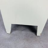White wood convenient storage unit from the 1950s