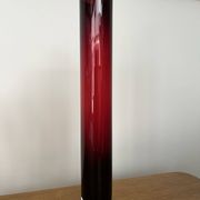 Large contemporary ruby red glass vase