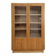 Armoire d'école vitrée en chêne 1960