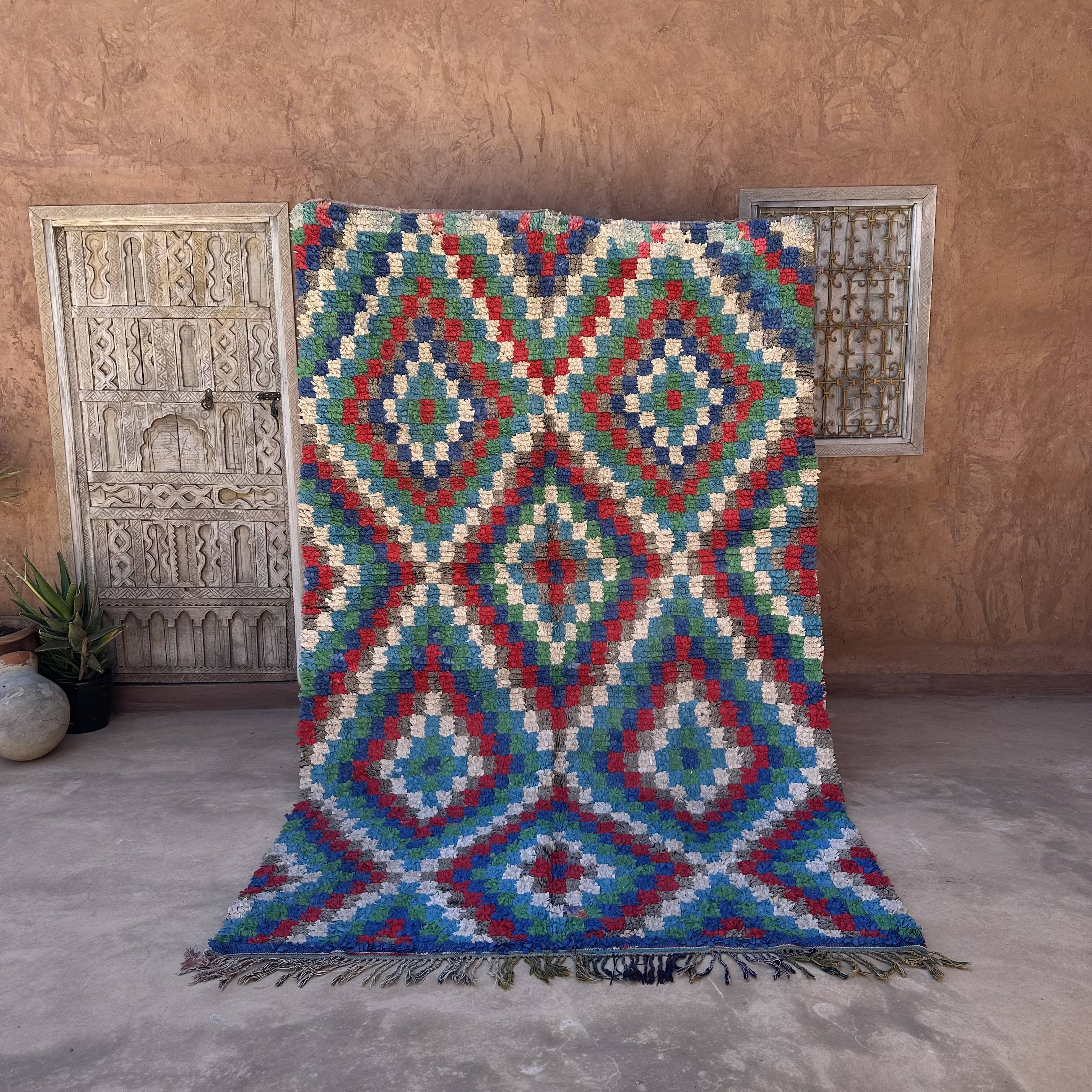 Colorful Boucherouite Moroccan rug - 179 x 297 cm