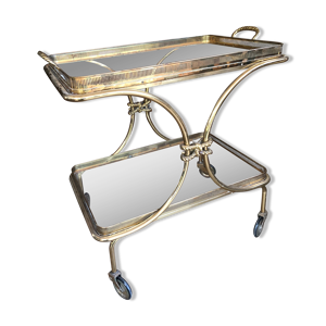 desserte laiton et verre