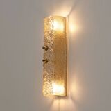 Pair of Murano Glass Gold Graniglia and Brass Sconces