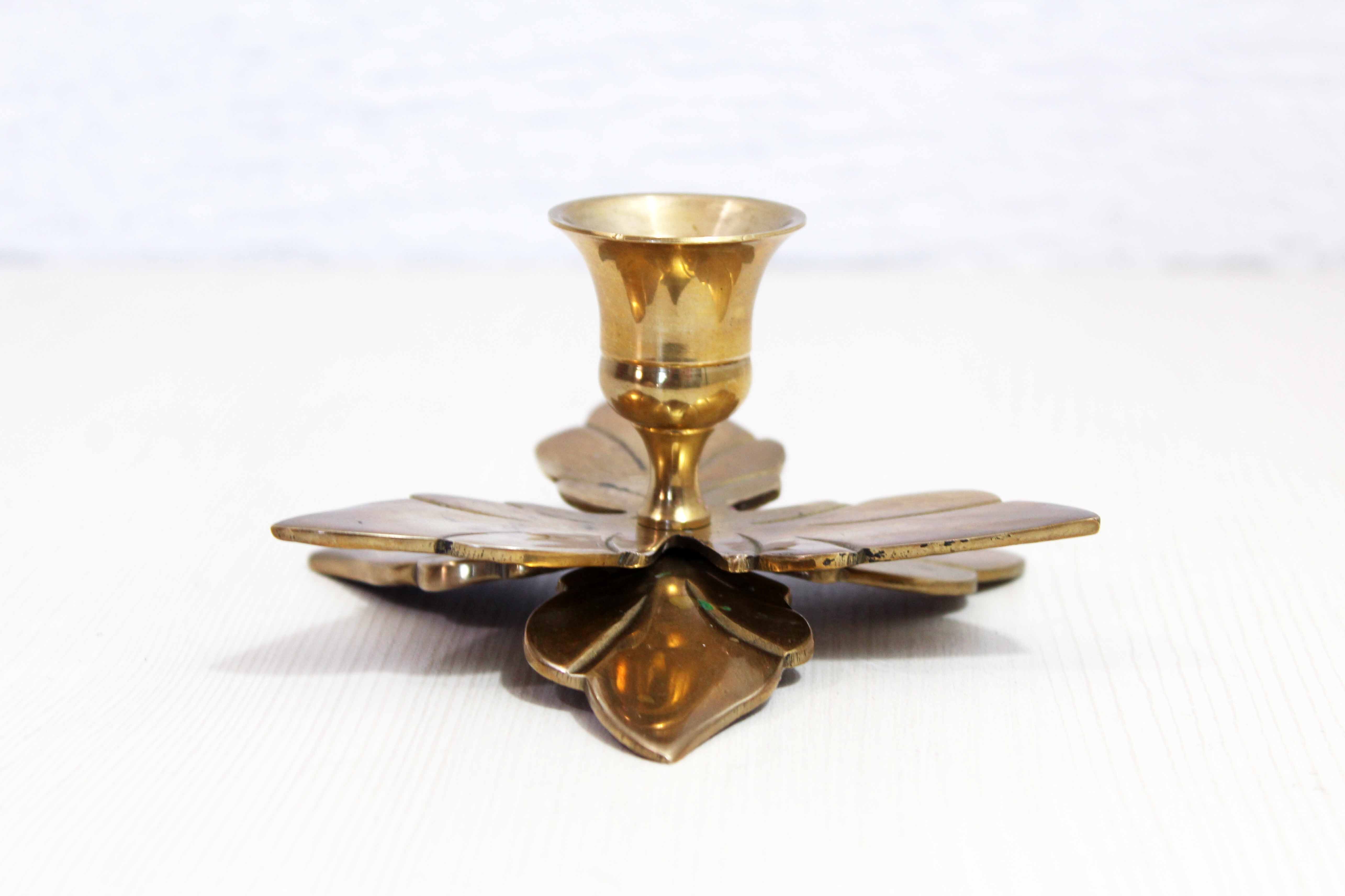 Vintage brass candle holder