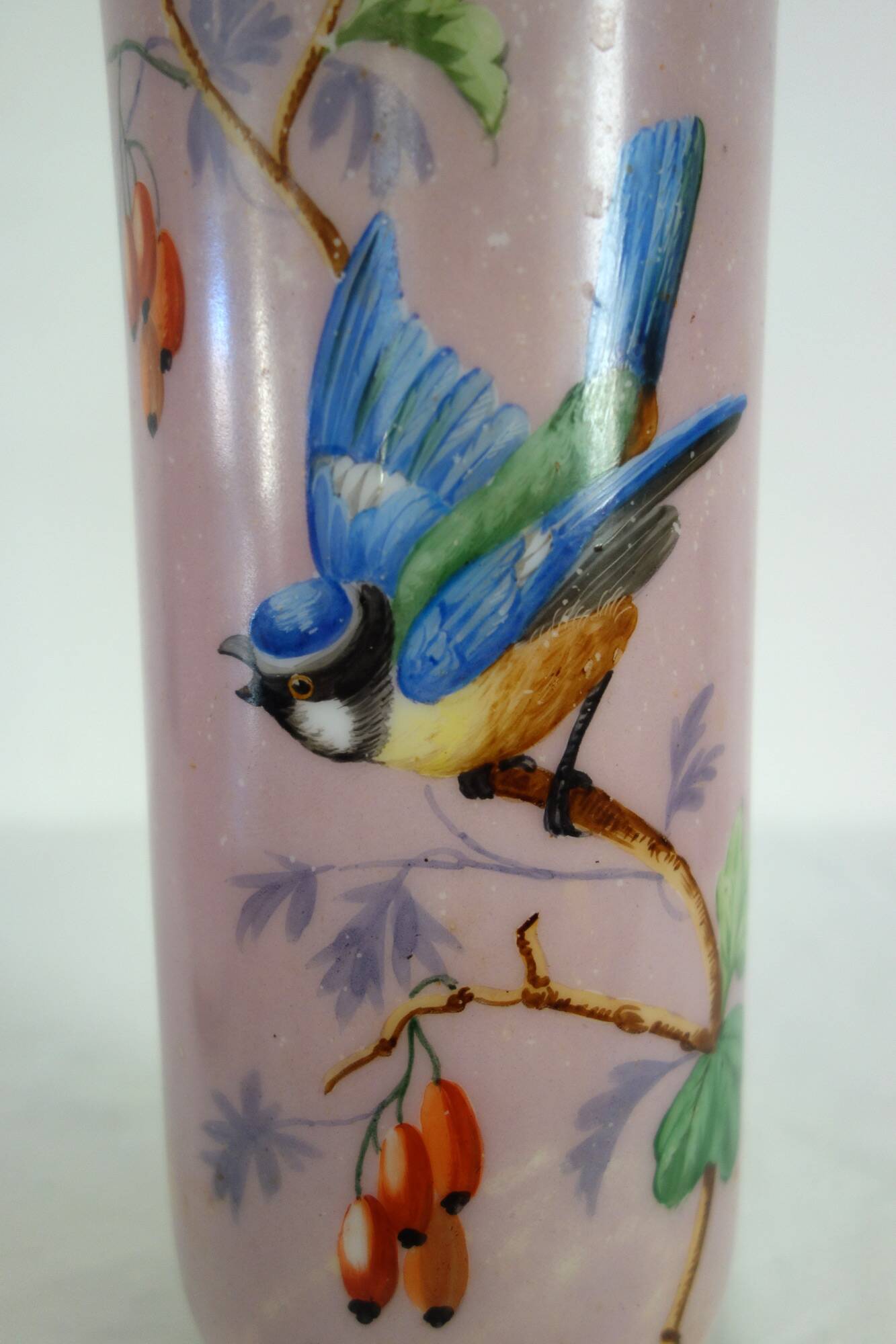 Pair of pink opaline vases from the 1920s