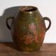 Ancient pot with two handles in glazed ceramic – Central Europe, around 1920