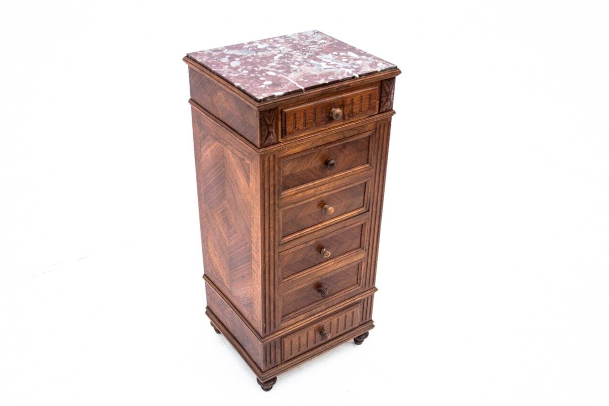 Chest of drawers with a stone top, France, 1900s