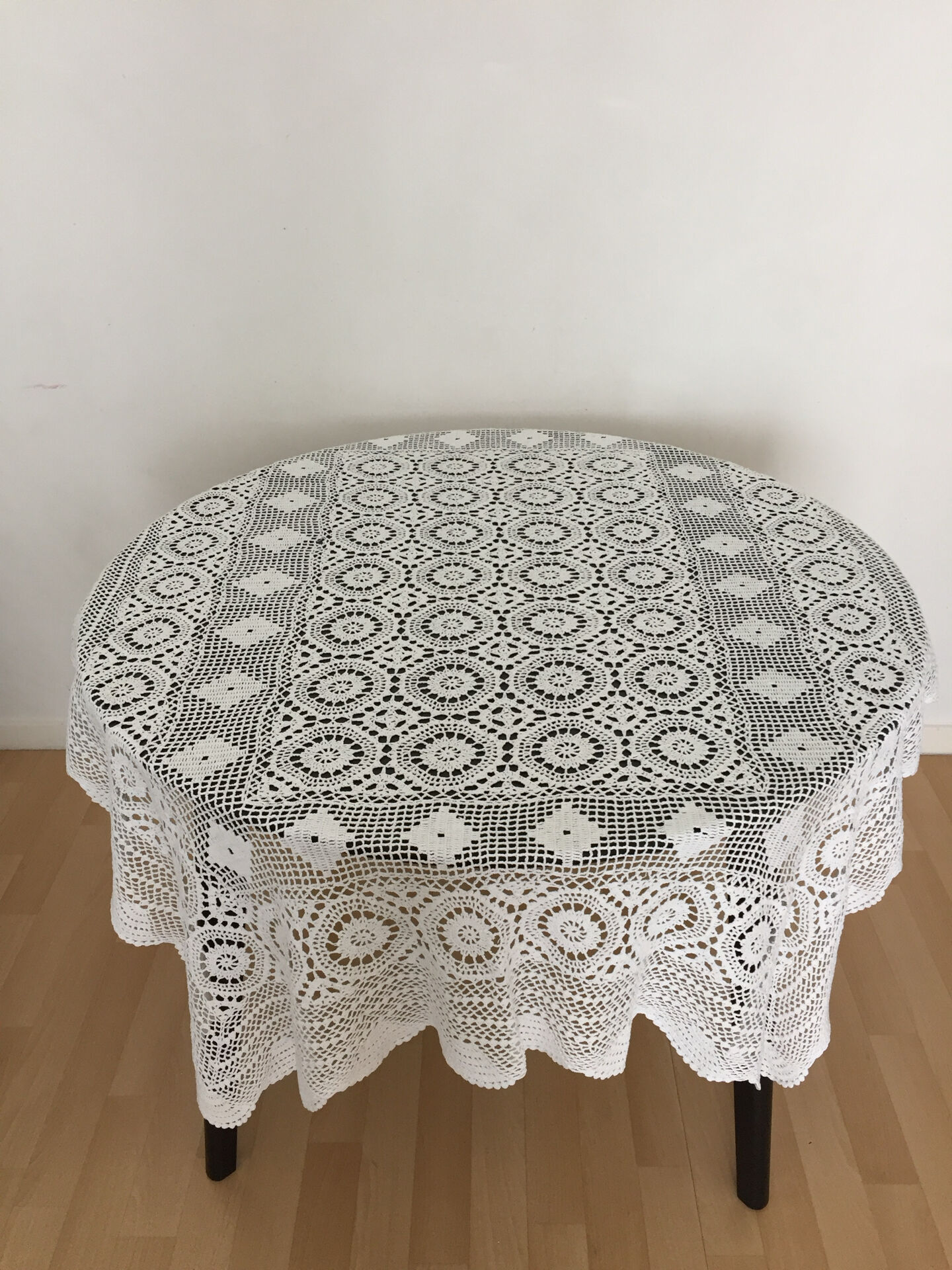 Vintage rectangular crochet tablecloth