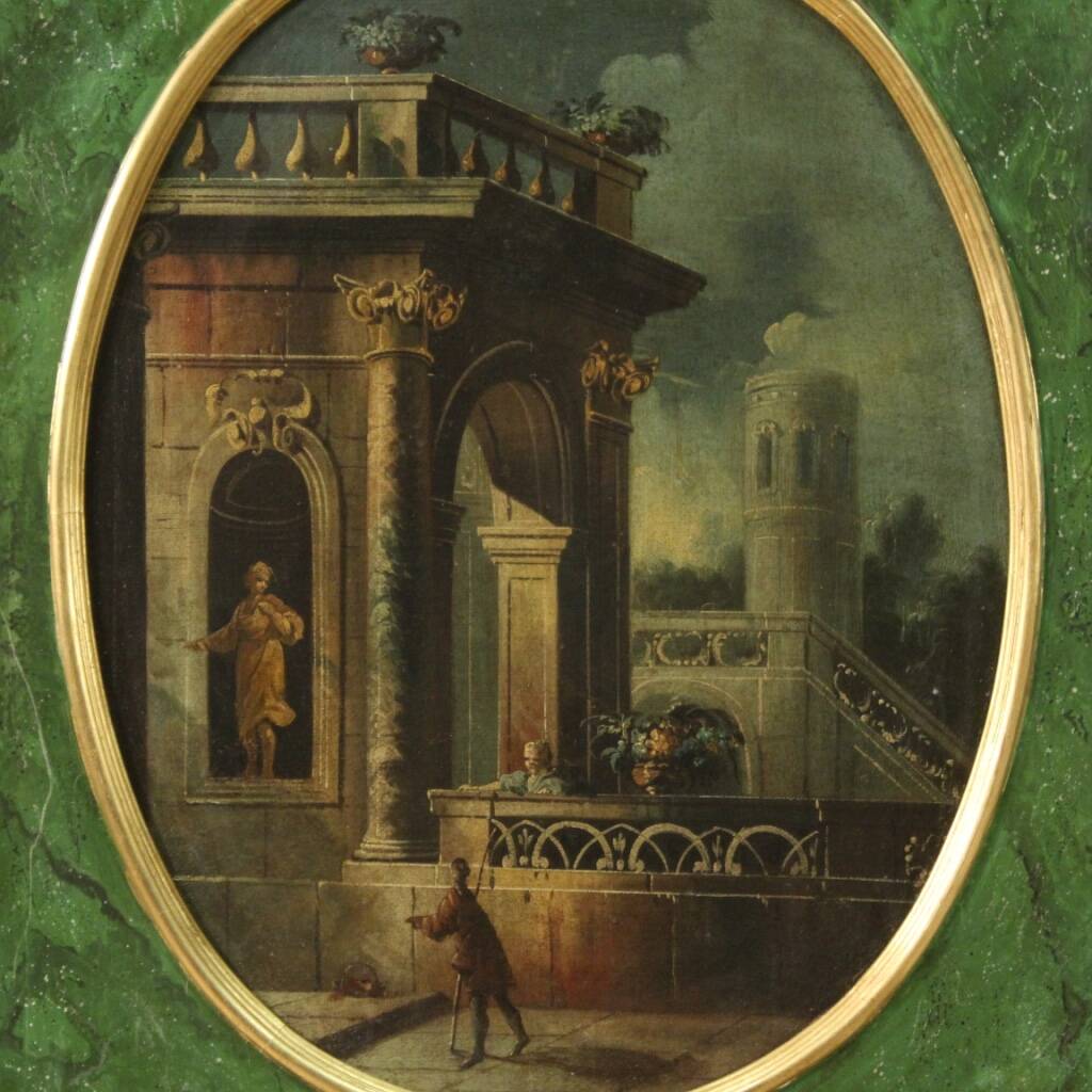Peinture italienne Caprice architectural du XVIIIe siècle