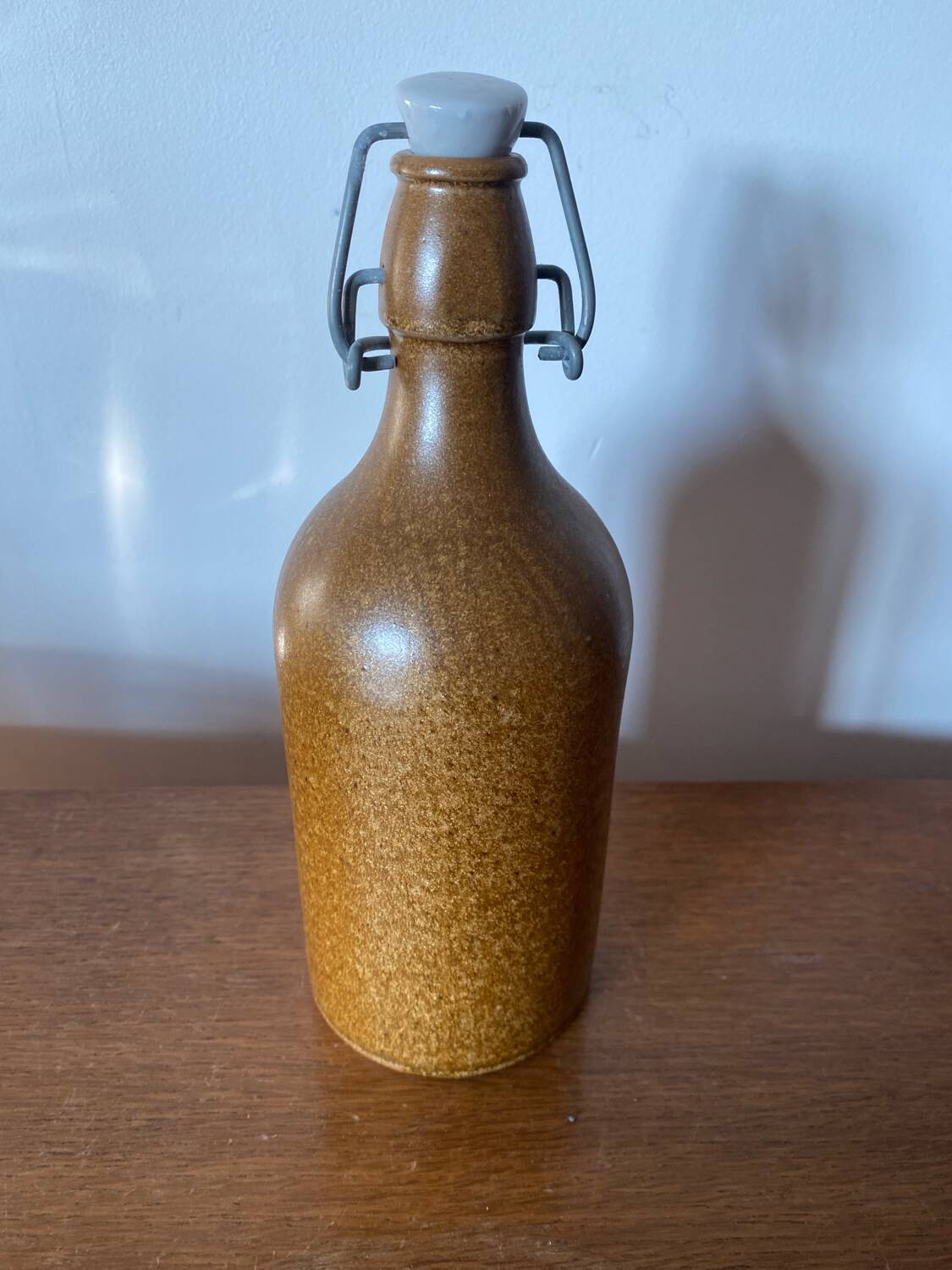 Antique Bottle Service + 6 Stoneware Goblets DIGOIN France Vintage