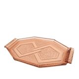 Plateau en verre rose Art Déco