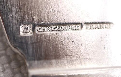Christofle, 6 butter knives, spreaders, Luc Lanel, in silver-plated metal.