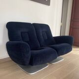 Sofa set + armchair + footrest Jean Prévost – 1970s