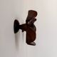 Vintage wall sconces, carved wood with floral pattern, France, 1960.